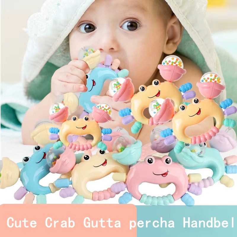 1Pc Random Color Early Development Crab Rattle Toys for Babies 0 to 36 Months Newborns Baby Games Toys Teether Rattle Baby Toys