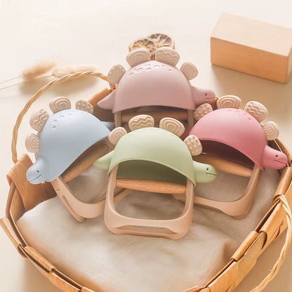 Baby Silicon Teether Toys Dinosaur Bracelet BPA Free Cute Cartoon Animal Silicone Teething Glove for Newborn Chew Teether Toys
